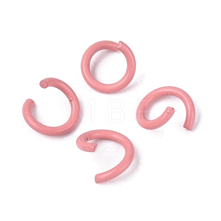 Spray Painted Iron Open Jump Rings IFIN-T017-04B-23-1