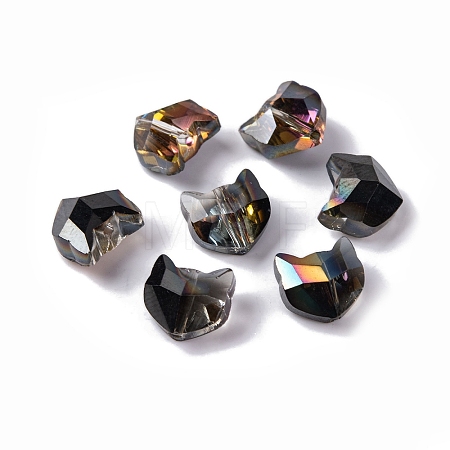 100Pcs Electroplate Glass Beads EGLA-P060-01B-HP02-1