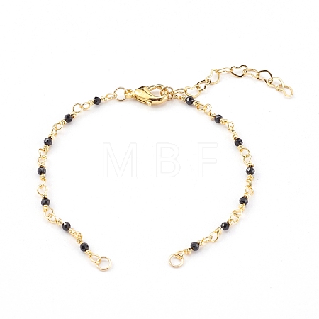 Natural Spinel Handmade Beaded Chains Bracelet Making AJEW-JB00907-01-1