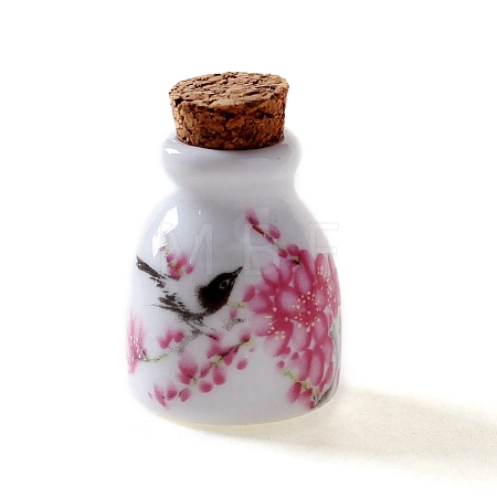 Peony Pattern Handmade Porcelain Essential Oil Empty Perfume Bottle PW-WG78122-01-1
