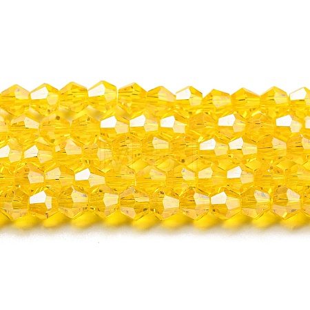 Transparent Electroplate Glass Beads Strands EGLA-A039-T6mm-A22-1