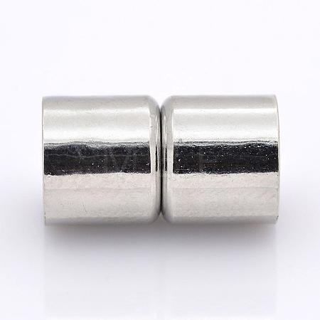 Column Brass Magnetic Clasps with Glue-in Ends X-KK-D351-1