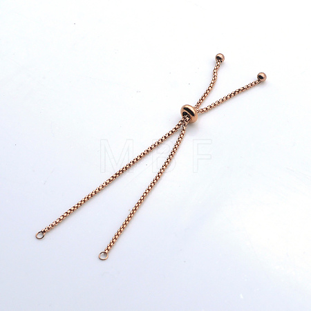 Adjustable 201 Stainless Steel Slider Bracelets Making LS-STAS-S105-JN646-3-1