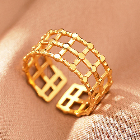 304 Stainless Steel Cuff Rings FS-WGFBCF4-01-1
