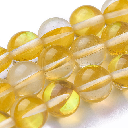 Synthetic Moonstone Beads Strands G-F143-8mm-14-1