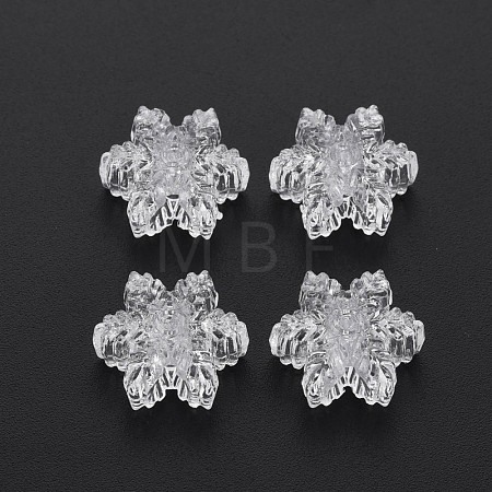Transparent Acrylic European Beads TACR-T003-21-1