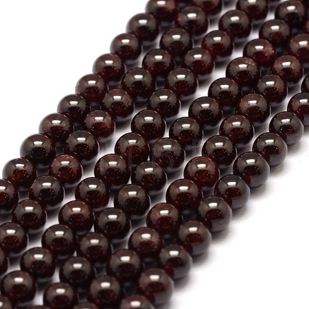 Natural Garnet Bead Strands X-G-P217-33-6mm-1