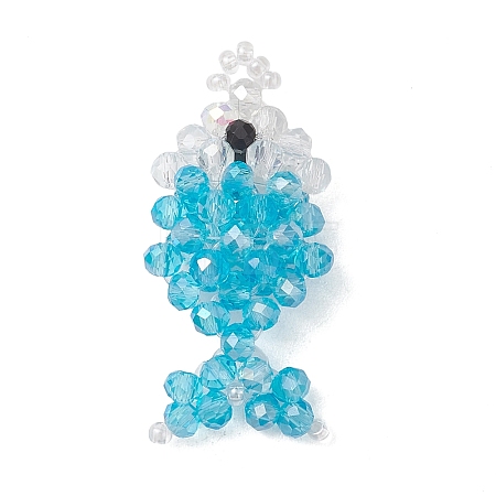 AB Color Plated Glass Pendants PALLOY-MZ01330-02-1