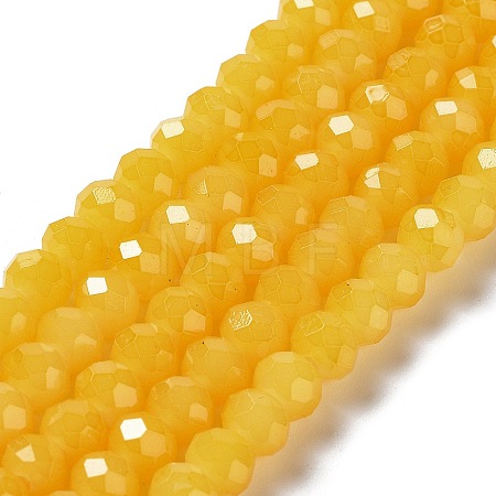 Baking Paint Imitation Jade Glass Bead Strands DGLA-A034-J6MM-A30-1