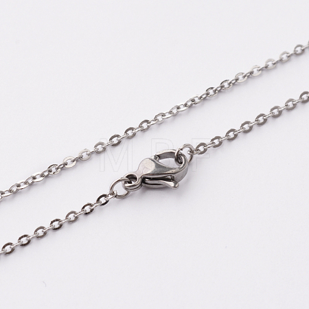 Tarnish Resistant 304 Stainless Steel Cable Chain Necklaces STAS-O056-12-1