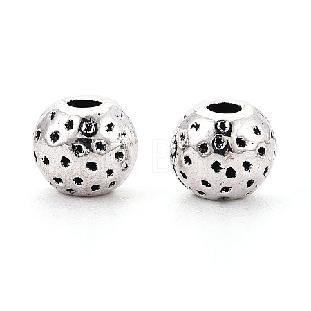 Textured Tibetan Style Alloy Beads PALLOY-T093-31AS-1