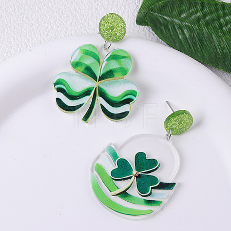 Creative Saint Patrick Style Acrylic Stud Earrings FS-WGAE93E-08-1