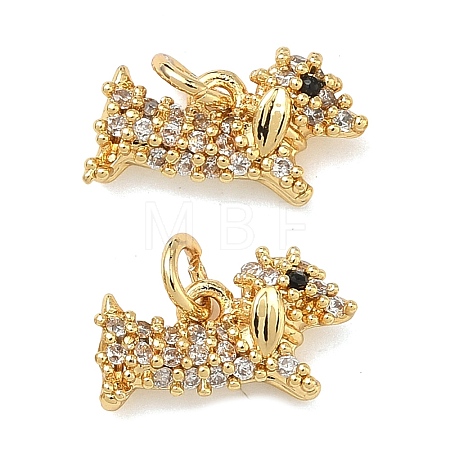 Brass Micro Pave Cubic Zirconia Pendants KK-A291-24A-G-1
