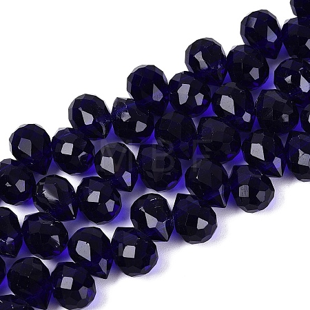 Transparent Glass Beads Strands GLAA-Q116-01A-B19-1
