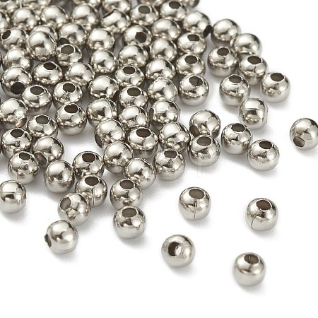 Tarnish Resistant 304 Stainless Steel Hollow Round Seamed Beads X-STAS-R032-3mm-1