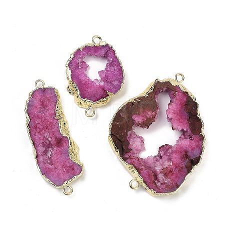 Dyed Natural Druzy Agate links G-R012-05G-04-1