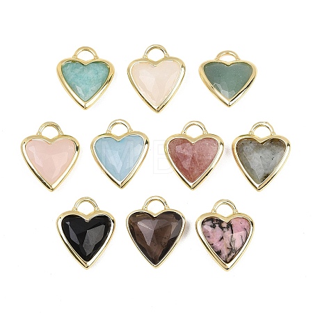Natural Mixed Stone Faceted Pendants G-Z154-01G-1