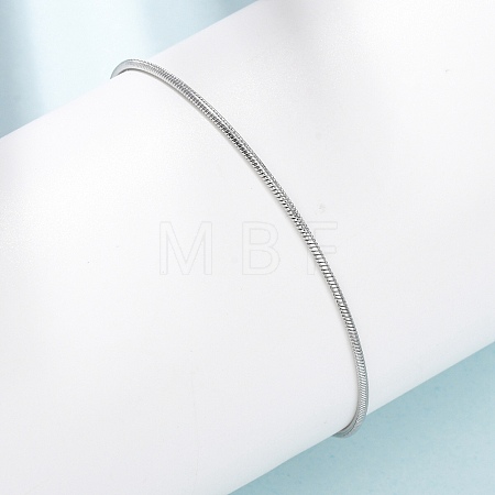 304 Stainless Steel Snake Chain Bracelets for Women BJEW-G775-02P-1
