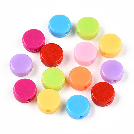 Opaque Acrylic Beads X-SACR-N018-09-1
