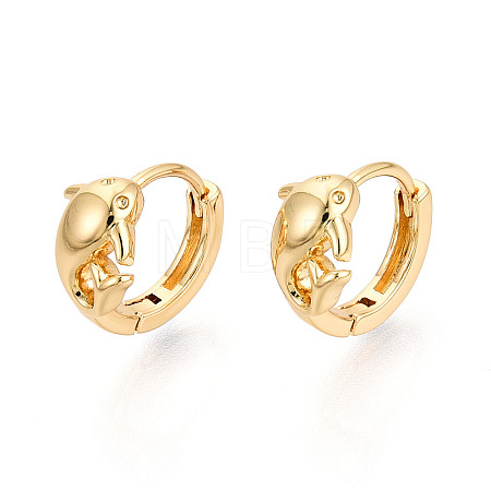 Brass Hoop Earrings EJEW-N063-05G-1