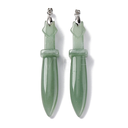 Natural Green Aventurine Big Pendants G-K338-41P-08-1
