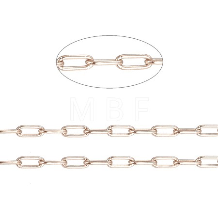 Ion Plating(IP) 304 Stainless Steel Paperclip Chains CHS-F010-01A-RG-1