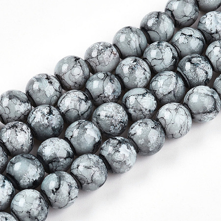 Baking Paint Glass Beads Strands DGLA-N003-10mm-A06-1