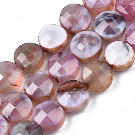 Natural Fire Crackle Agate Beads Strands X-G-S359-372-1