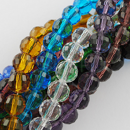 Transparent Glass Bead Strands GLAA-R095-12mm-M-1