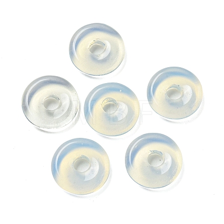 Opalite Donut/Pi Disc Charms G-G142-01X-1
