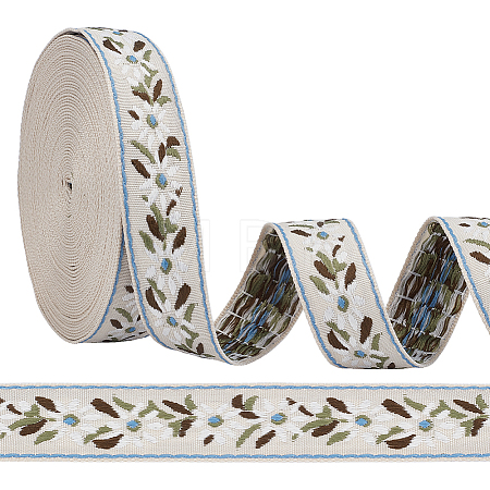 10 Yards Vintage Jacquard Polyester Ribbon OCOR-PH0008-09-1
