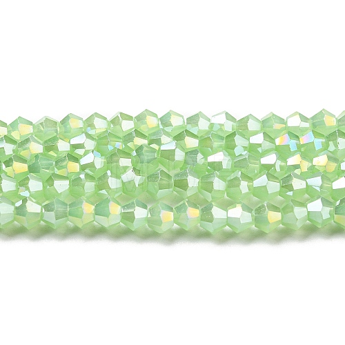 Imitation Jade Electroplate Glass Beads Strands EGLA-A039-J4mm-B01-1