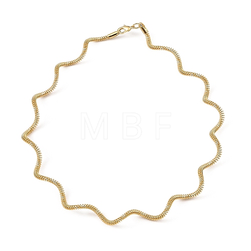 Brass Choker Necklaces NJEW-F313-01G-1
