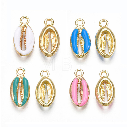 Alloy Enamel Pendants X-PALLOY-T065-27-M-1