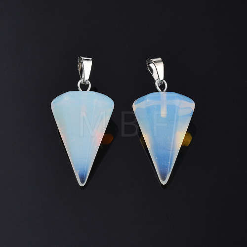 Cone/Spike/Pendulum Opalite Stone Pendants G-R278-85-1