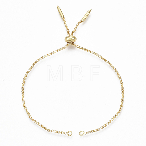 Adjustable Brass Slider Bracelets Making KK-T059-01G-NF-1