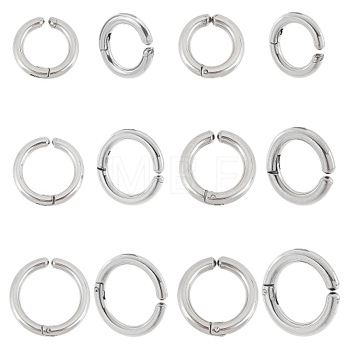 Unicraftale 12Pcs 6 Size 304 Stainless Steel Cuff Earrings EJEW-UN0001-82-1
