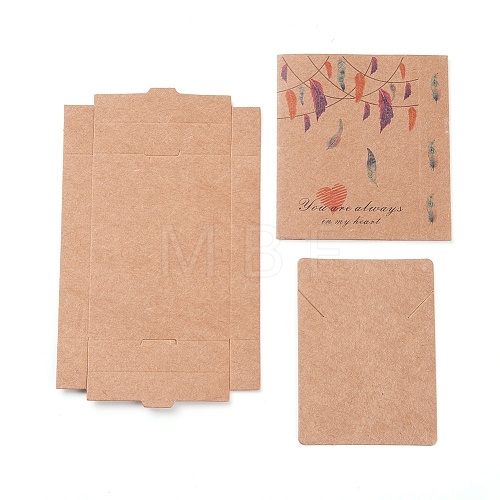 Kraft Paper Boxes and Necklace Jewelry Display Cards X-CON-L016-B01-1