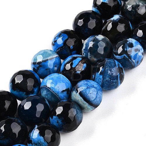 Dyed Natural Agate Beads Strands G-T141-01A-04-1