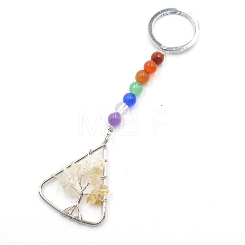 Natural Citrine Keychains PW-WGC8FC6-04-1