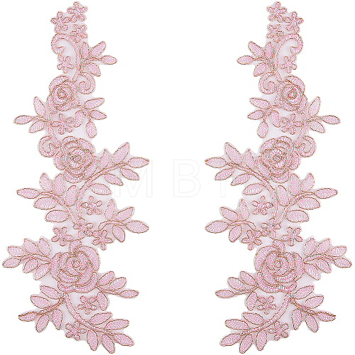 Flower Polyester Embroidery Lace Appliques DIY-WH20011-03C-1