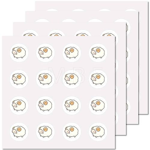 8 Sheets Plastic Waterproof Self-Adhesive Picture Stickers DIY-WH0428-035-1