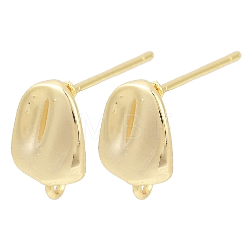 Brass Stud Earring Findings KK-Z099-03G-1