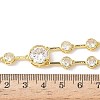Brass Pave Clear Cubic Zirconia Y Necklaces NJEW-G183-06G-02-5