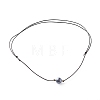 Pearl Luster Plated Round Faceted Natural Agate Pendant Necklace NJEW-JN03657-03-4