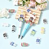 28Pcs 7 Colors Transparent Acrylic Enamel Beads OACR-CJ0002-85-6