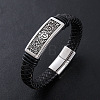 Punk Braided PU Leather Cord Bracelets NY2607-1-1