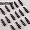 16Pcs Natural Obsidian Pointed Beads G-AR0004-88-4