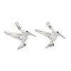 Brass Micro Pave Clear Cubic Zirconia Pendants KK-G533-07B-P-1