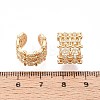 Brass Micro Pave Clear Cubic Zirconia Cuff Earrings EJEW-T047-83G-3